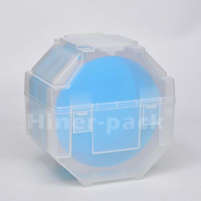 Schwarze Halbtransparente Wafer-Speicherbox 25 Schlitze für Halbleiter-Wafer-Handling