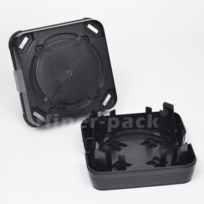 Kapazität 25 Stück Halbleiter Wafer Verpackung Box Schwarz leitfähige PP horizontale Wafer Versender