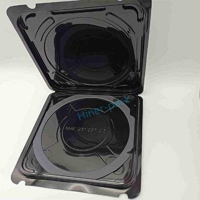 kaufen Klar 8 Zoll Silizium Wafer Box Behälter Schwarz PET Material Wafer Versender für Wafer Fab online manufacture
