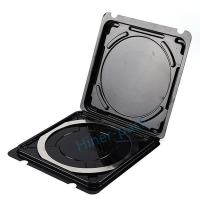 kaufen Rahmen Clamshell Einfach Wafer Box 6 Zoll Silizium Wafer Schwarz und durchsichtig Niedrig Abgas online manufacture