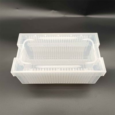 kaufen Transparente visuelle rechteckige Waferbox mit Deckel und Boden entspricht der Norm für niedrige Gasemissionen und RoHS online manufacture