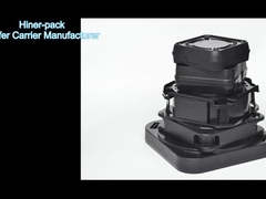 Horizontale 200 mm Waferträgerkanister Box leitfähiges schwarzes PP-Material